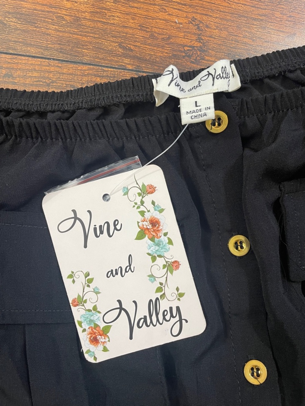 Women’s Black Long-Sleeve Utility Jumpsuit - Picture 3 of 7